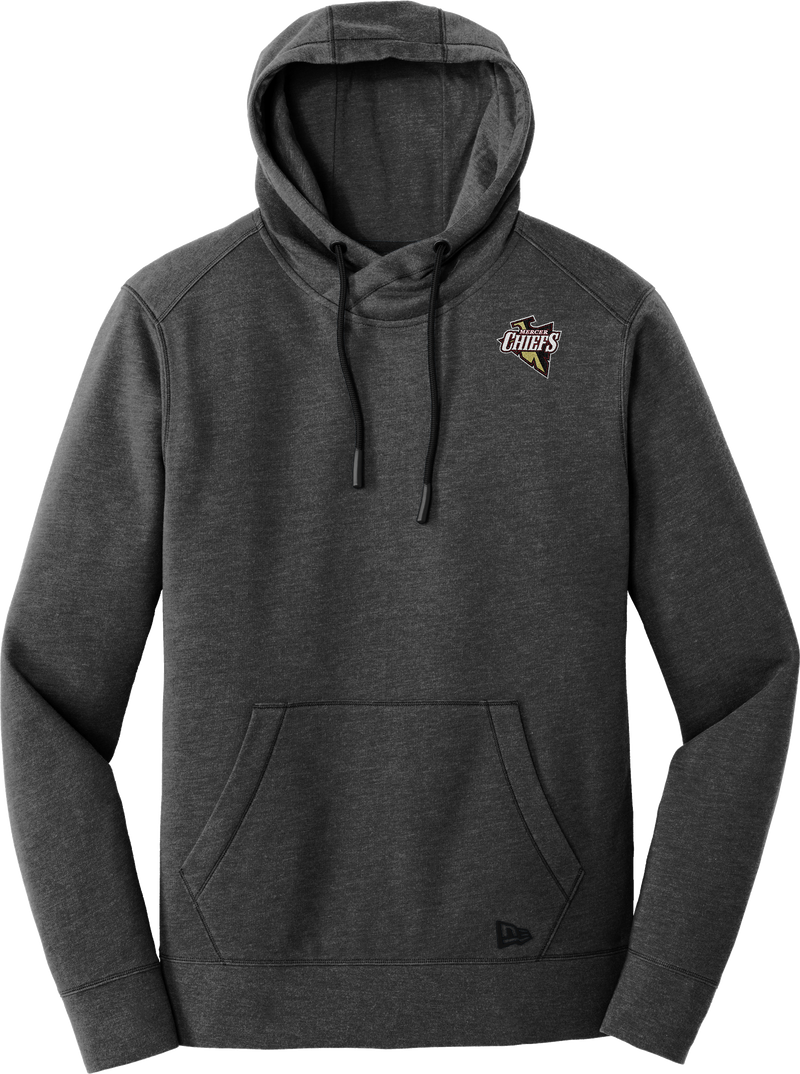 Mercer Chiefs New Era Tri-Blend Fleece Pullover Hoodie