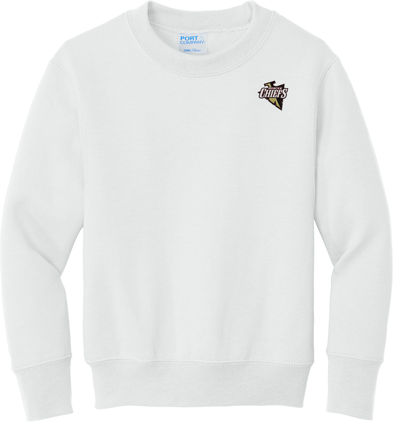 Mercer Chiefs Youth Core Fleece Crewneck Sweatshirt