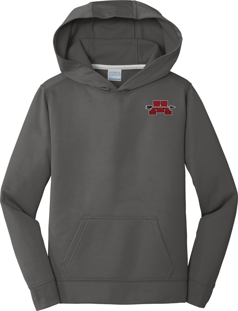 Mercer Arrows Youth Performance Fleece Pullover Hooded Sweatshirt