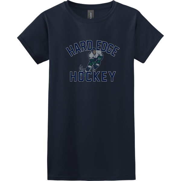 Hard Edge Hockey Softstyle Ladies' T-Shirt