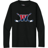 Wall Hockey Youth Cooling Performance Long Sleeve Tee
