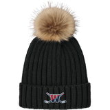 Wall Hockey Faux Fur Pom Beanie