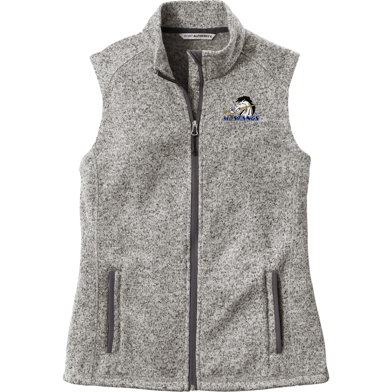 Mid-State Mustangs Ladies Sweater Fleece Vest