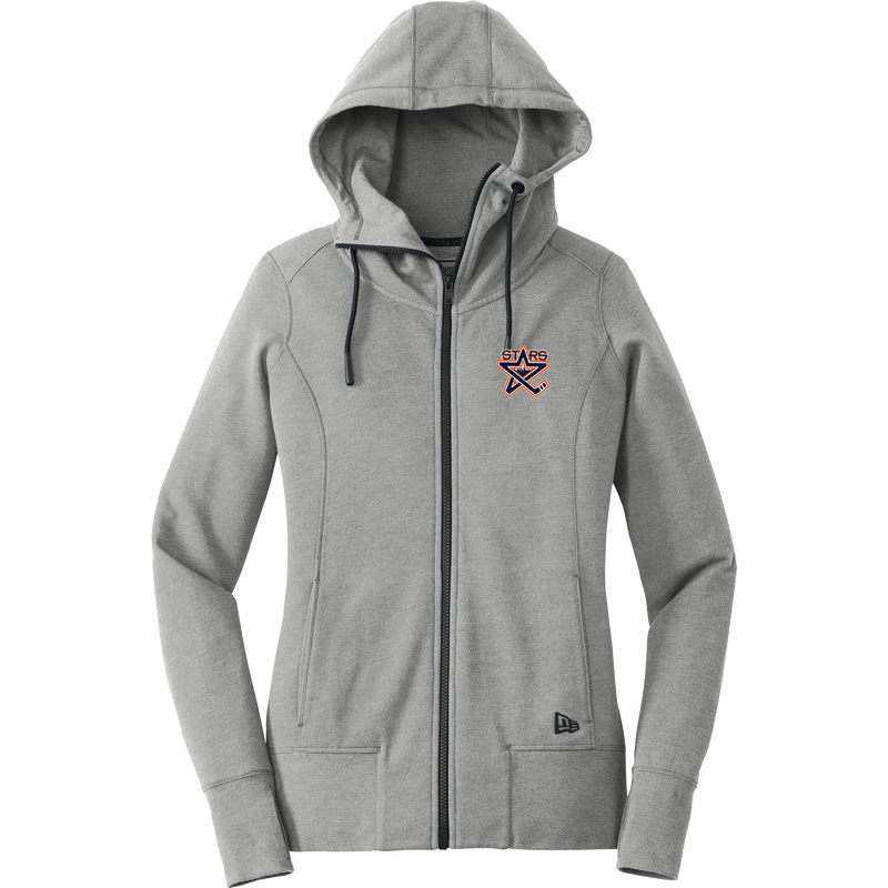 NY Stars New Era Ladies Tri-Blend Fleece Full-Zip Hoodie