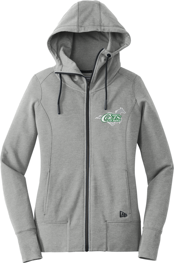 NJ Colts New Era Ladies Tri-Blend Fleece Full-Zip Hoodie