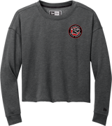 Palmyra Black Knights New Era Ladies Tri-Blend Fleece Crop Crew