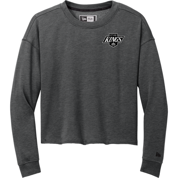 CT Oil Kings New Era Ladies Tri-Blend Fleece Crop Crew