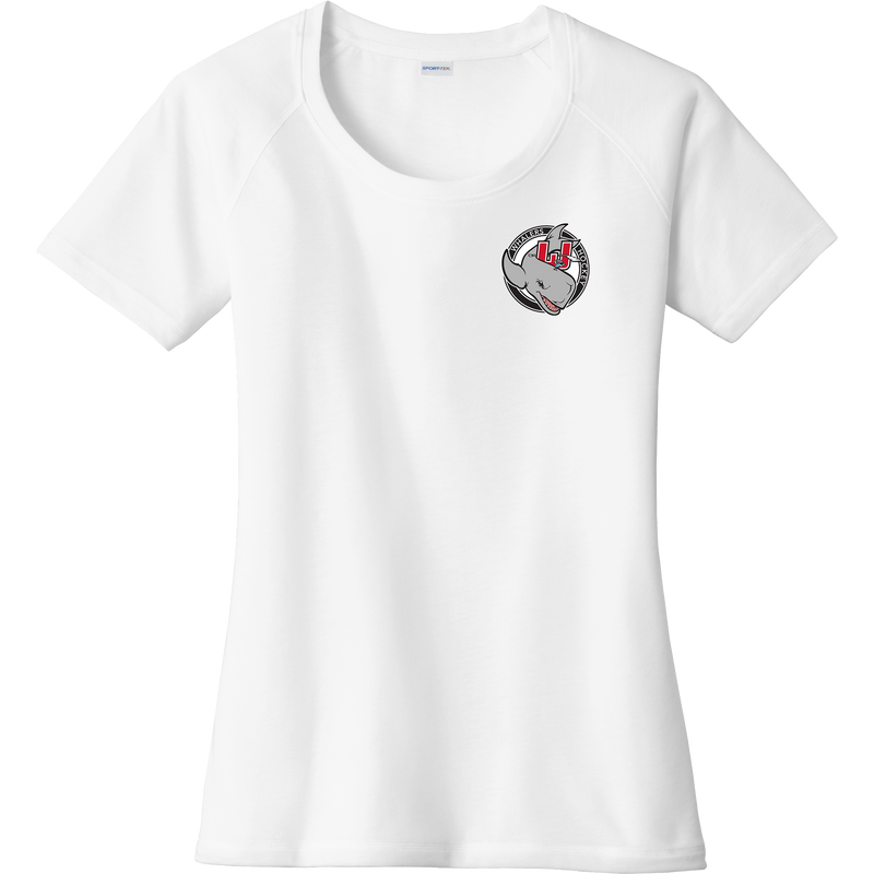 CT Whalers Tier 2 Ladies PosiCharge Tri-Blend Wicking Scoop Neck Raglan Tee