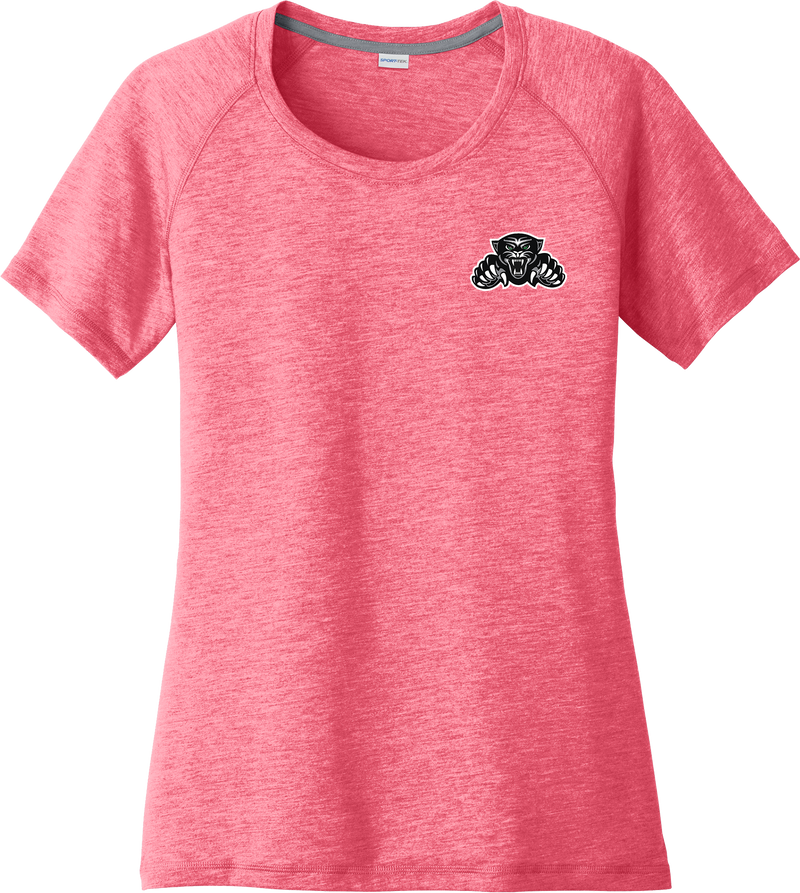 Igloo Jaguars Ladies PosiCharge Tri-Blend Wicking Scoop Neck Raglan Tee