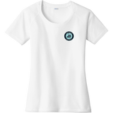Lab Vikings Ladies PosiCharge Tri-Blend Wicking Scoop Neck Raglan Tee