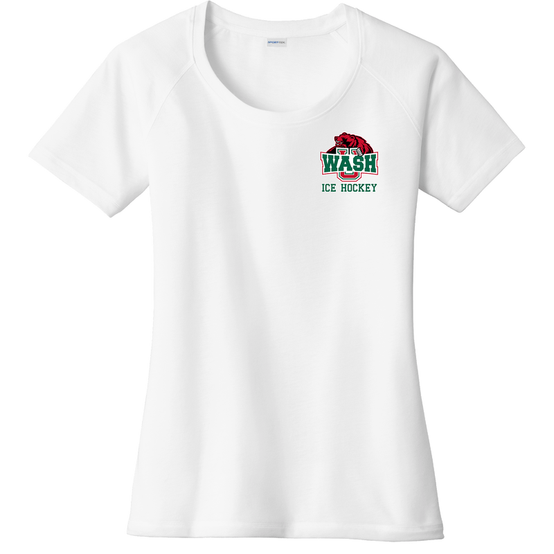 Wash U Ladies PosiCharge Tri-Blend Wicking Scoop Neck Raglan Tee