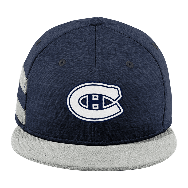 Chatham Hockey New Era Shadow Heather Striped Flat Bill Snapback Cap