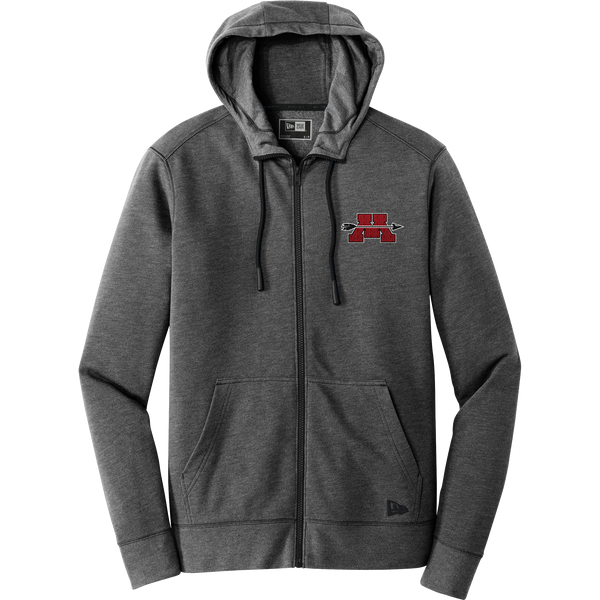 Mercer Arrows New Era Tri-Blend Fleece Full-Zip Hoodie