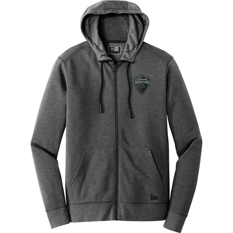 Lansing Senators New Era Tri-Blend Fleece Full-Zip Hoodie