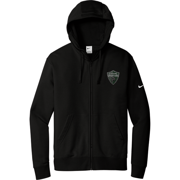 Lansing Spartans Nike Club Fleece Sleeve Swoosh Full-Zip Hoodie