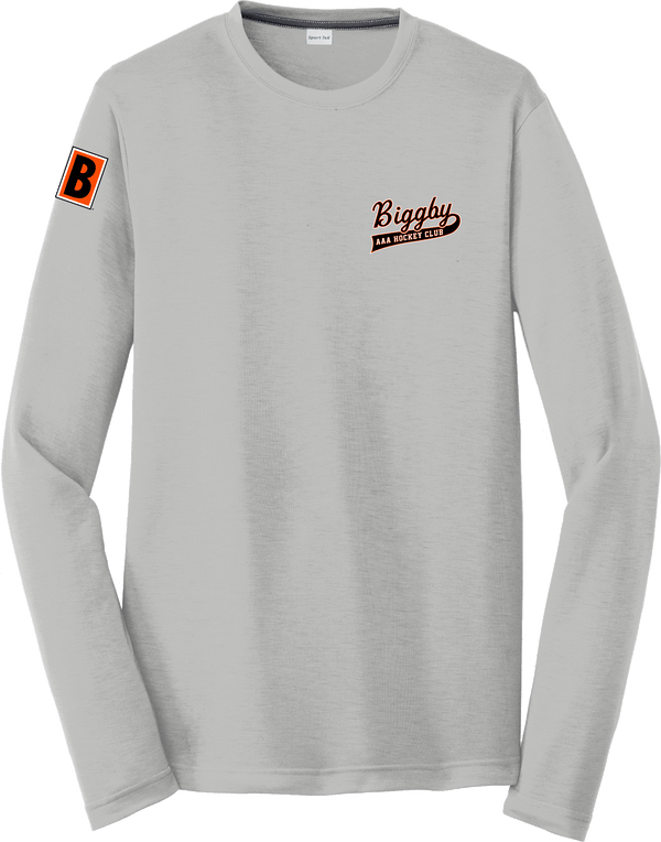 Biggby Coffee AAA Long Sleeve PosiCharge Competitor Cotton Touch Tee