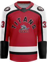 NJ Titans Tier 1 Bantam and Midgets Youth Player Sublimated Jersey