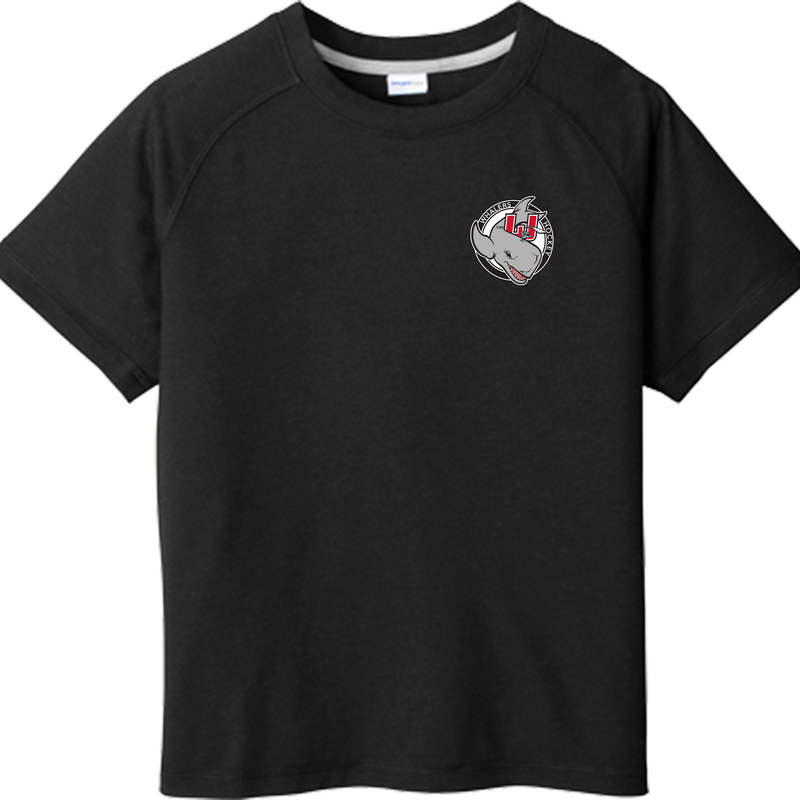 CT Whalers Tier 2 Youth PosiCharge  Tri-Blend Wicking Raglan Tee