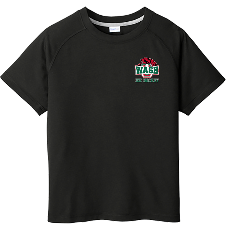 Wash U Youth PosiCharge  Tri-Blend Wicking Raglan Tee