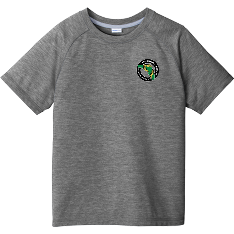 Florida Eels Youth PosiCharge Tri-Blend Wicking Raglan Tee