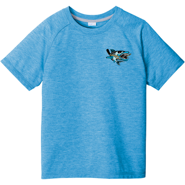 Boca Barracudas Youth PosiCharge Tri-Blend Wicking Raglan Tee