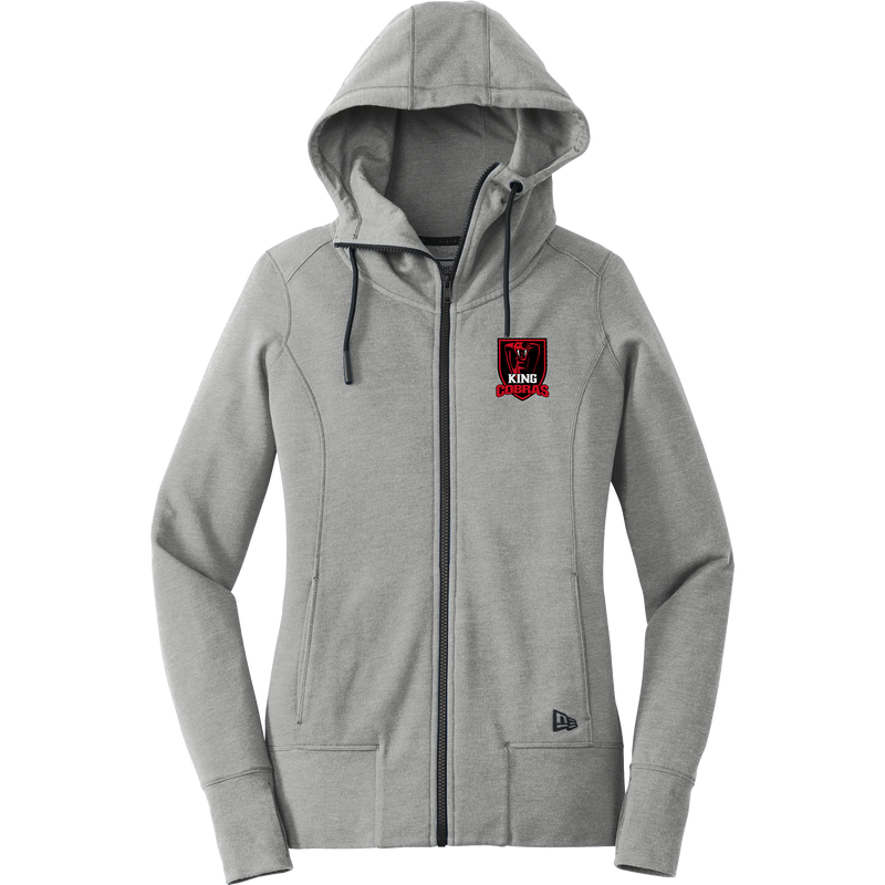 King Cobras New Era Ladies Tri-Blend Fleece Full-Zip Hoodie